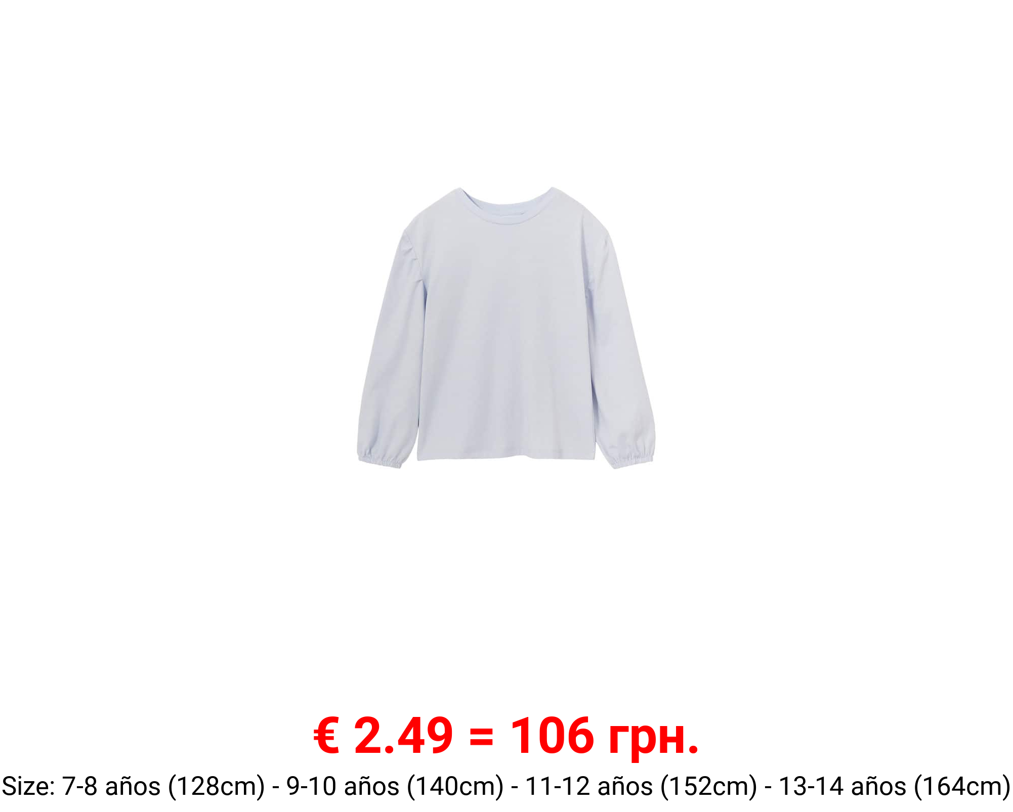 Camiseta algodón manga larga