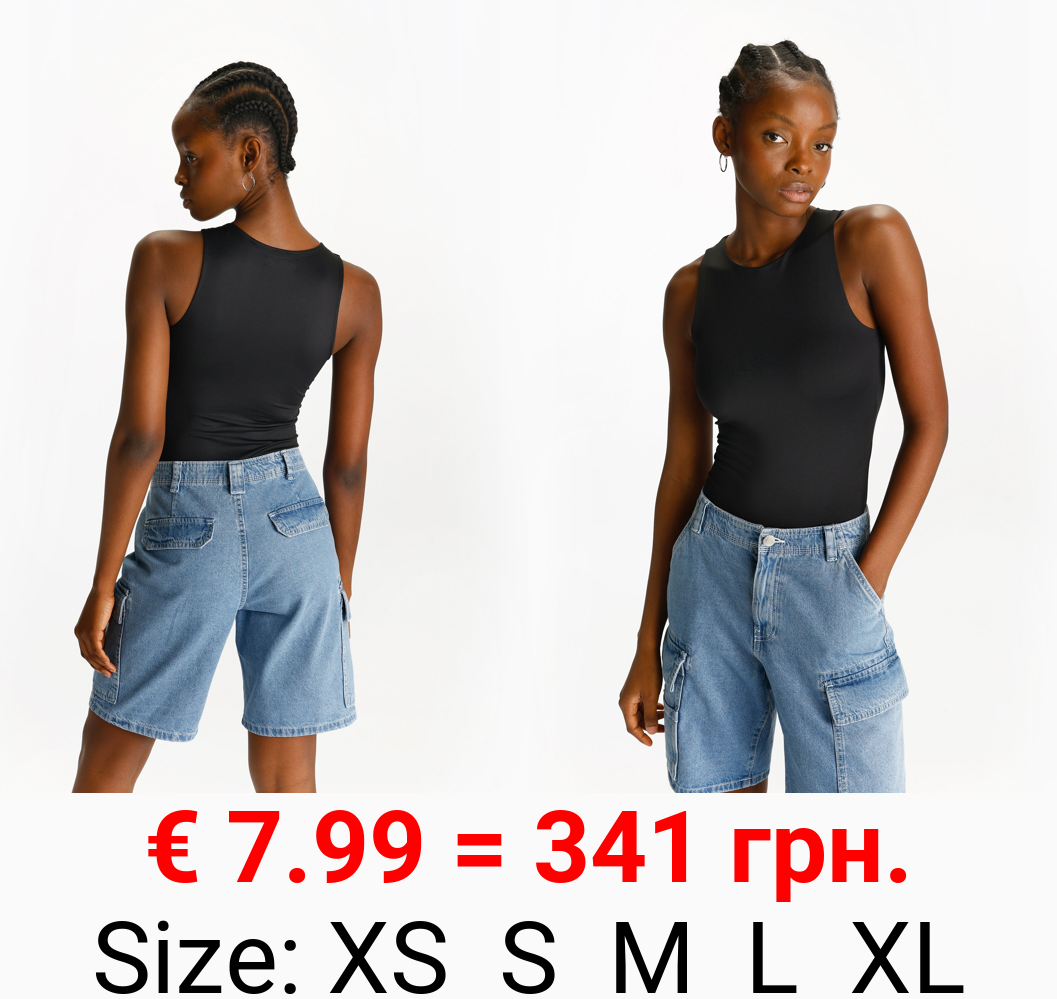 Strappy stretch bodysuit