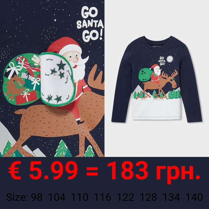 Weihnachts-Langarmshirt - Bio-Baumwolle