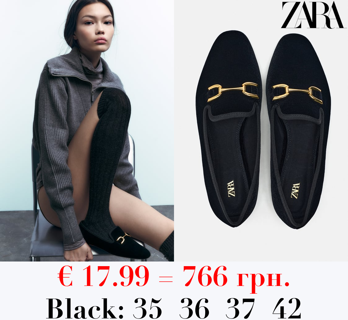 EMBELLISHED VELVET LOAFERS