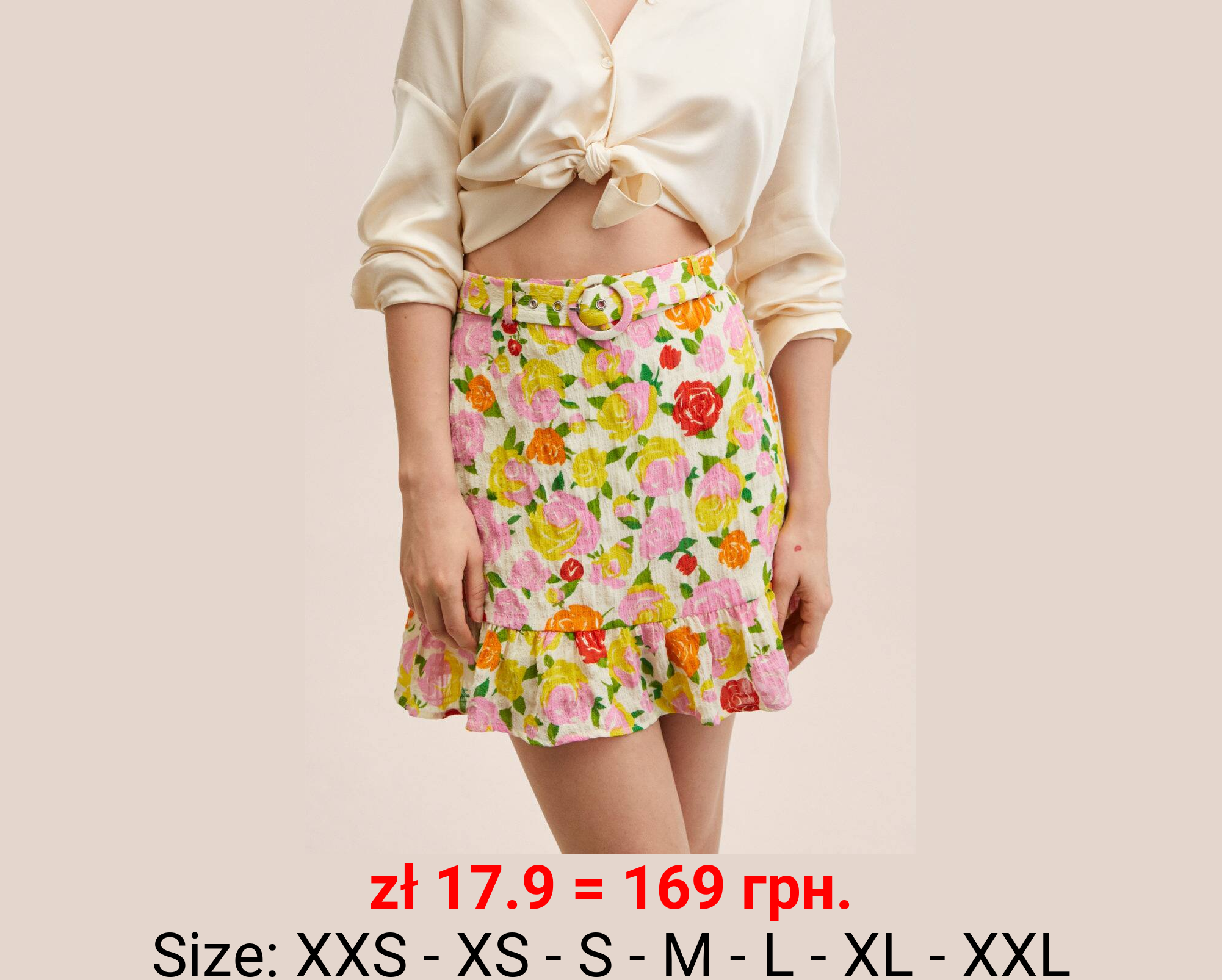 Minifalda estampado floral