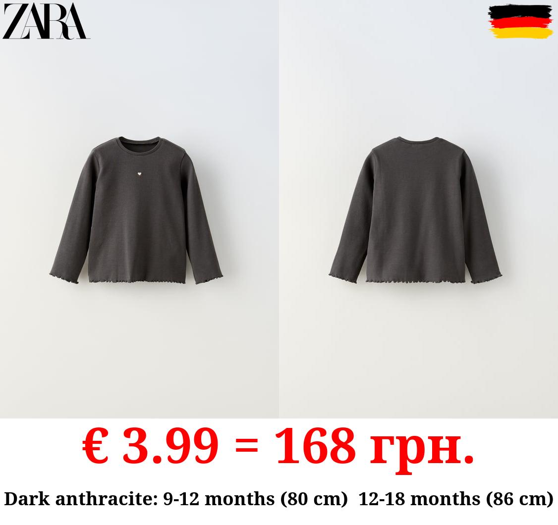 EMBROIDERED RIBBED T-SHIRT