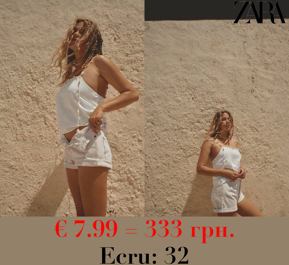 TRF HIGH-RISE MOM FIT DENIM BERMUDA SHORTS