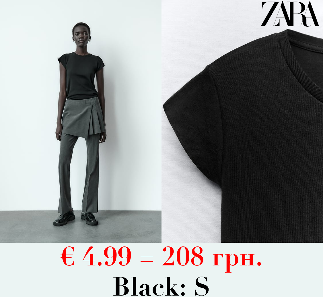 RIBBED LIGHTWEIGHT COTTON T-SHIRT