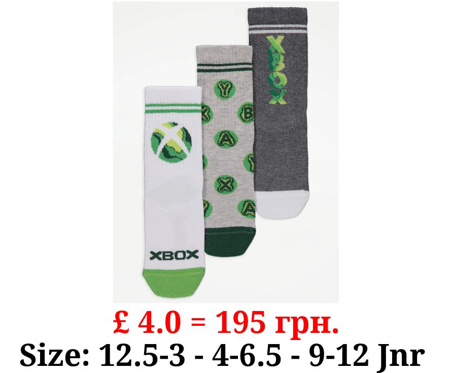 Xbox Ribbed Ankle Cotton Rich Socks 3 Pack