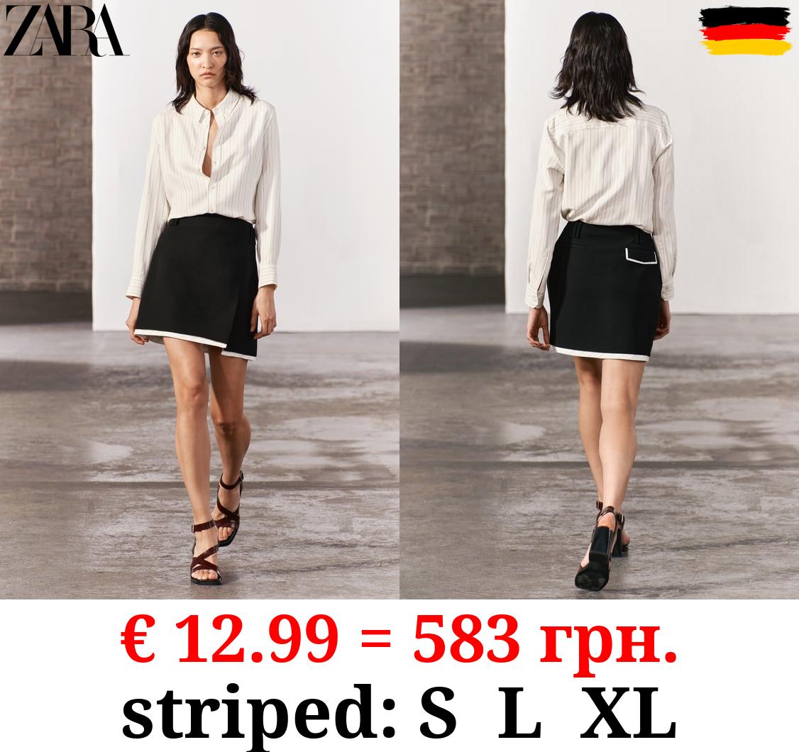 ZW COLLECTION SHIMMERY SLIM-FIT STRIPED SHIRT