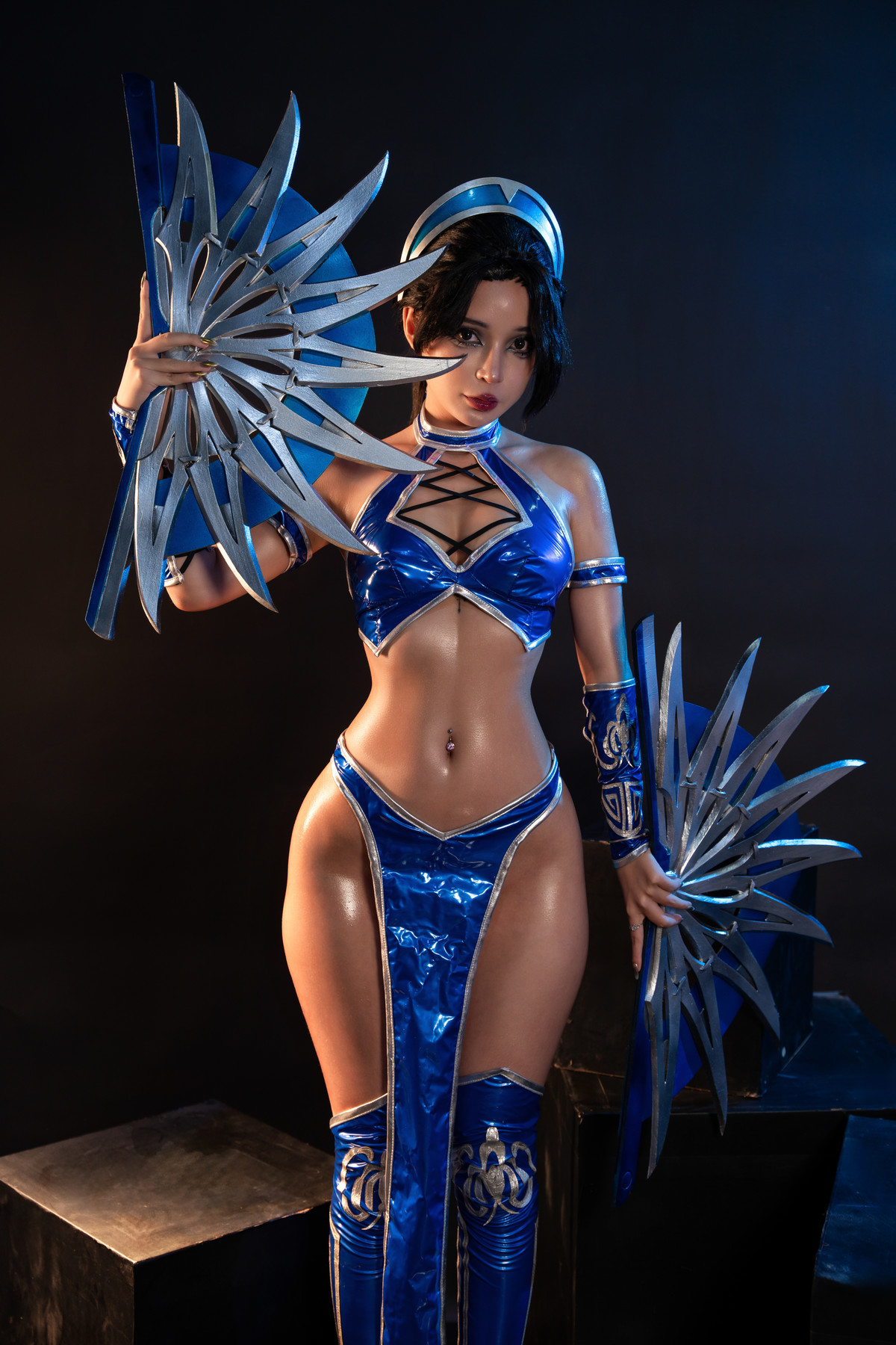 Cosplay Umeko.J Kitana Mortal Kombat Set.02 6
