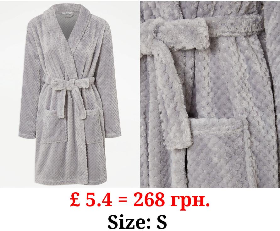 Grey Waffle Dressing Gown