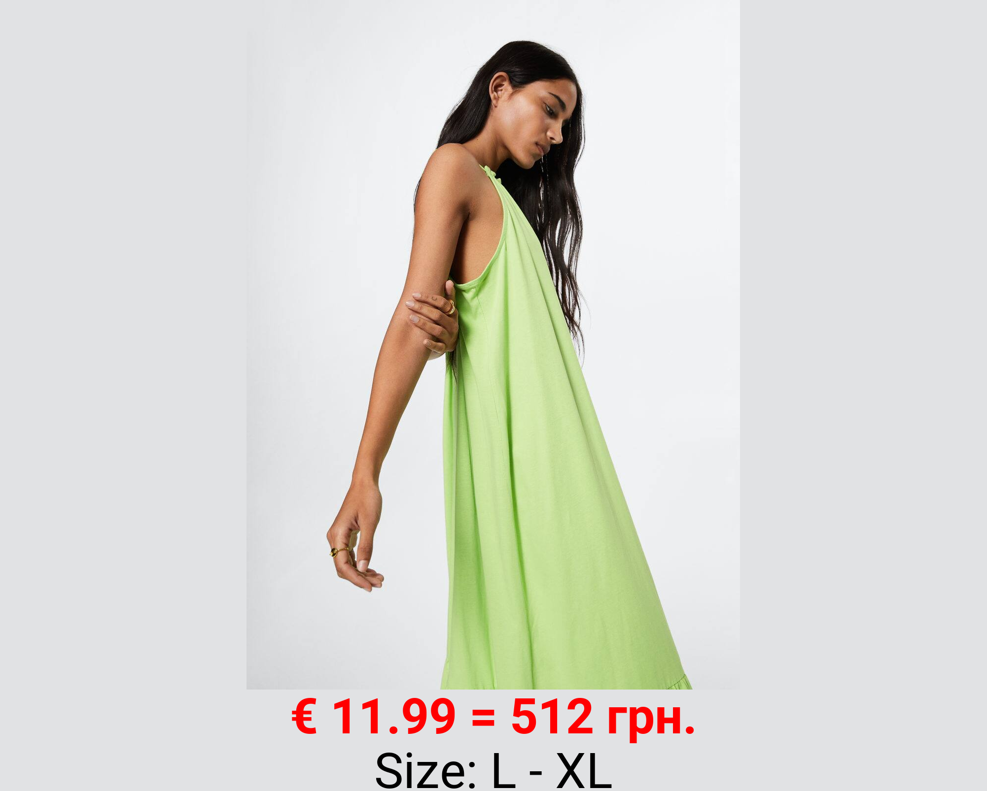 Vestido maxi volantes