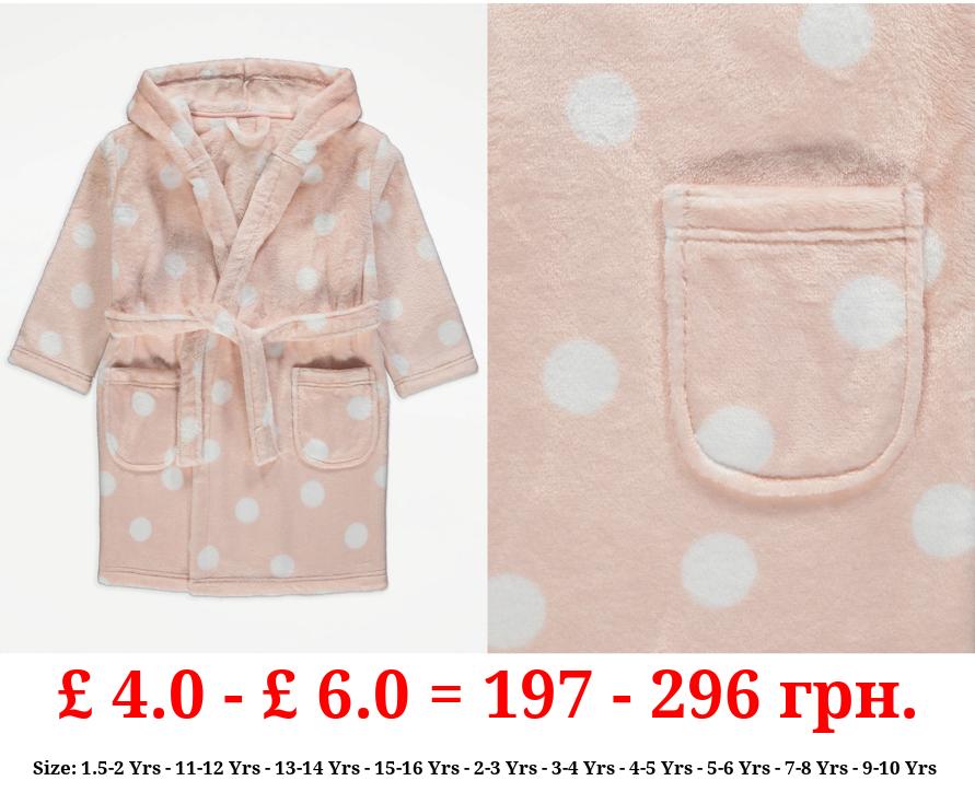 Light Pink Spot Dressing Gown