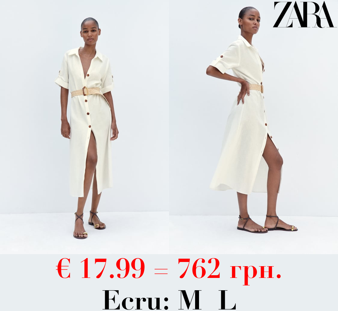 SHIRT DRESS WITH BELT