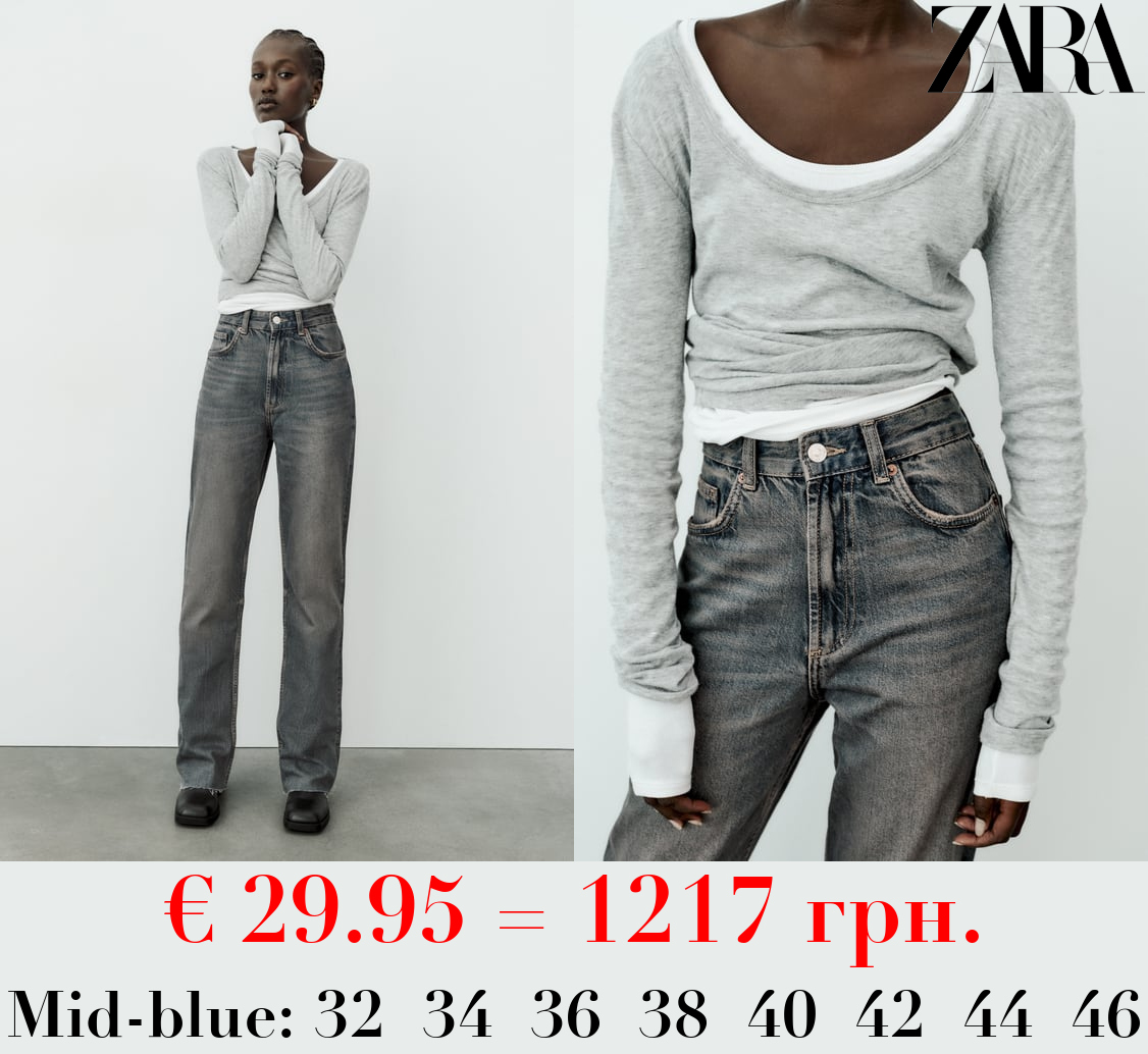 TRF HIGH-RISE WIDE-LEG JEANS
