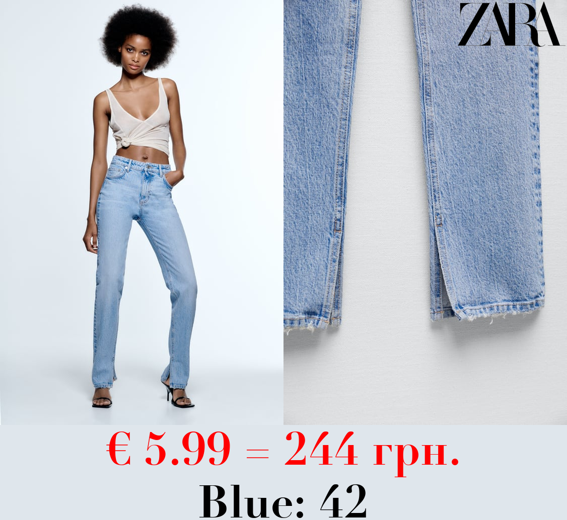 SLIM-FIT SPLIT-HEM TRF JEANS