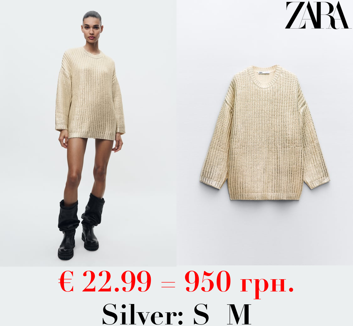 OVERSIZE FOIL KNIT SWEATER