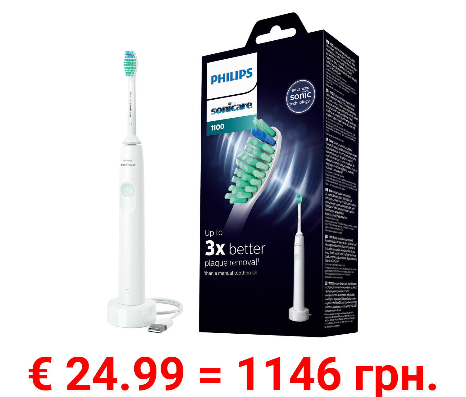 PHILIPS Zahnbürste »HX3641/11« Sonicare 1100 Series