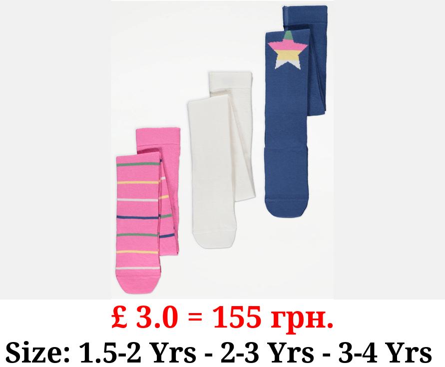 Star Stripe Tights 3 Pack