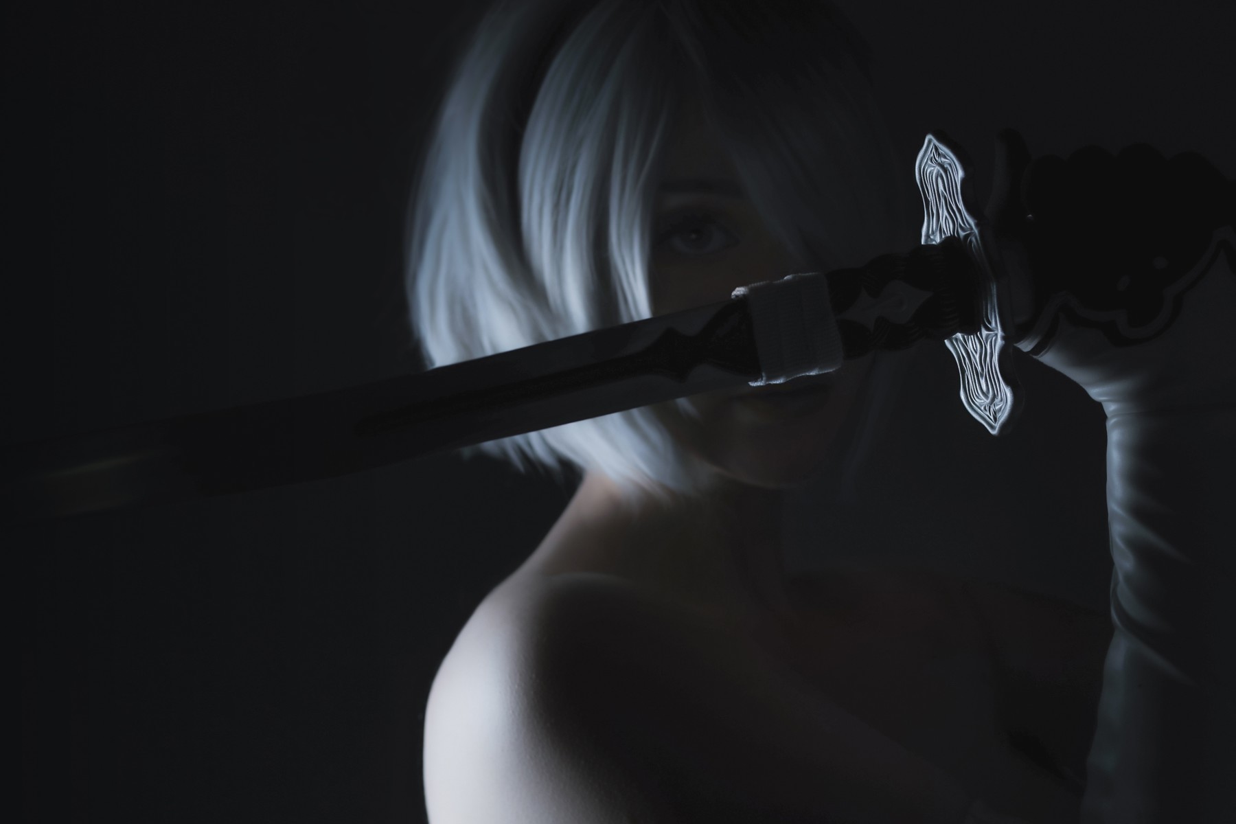 Cosplay Sayathefox 白毛狐狸 浴室诱惑 29