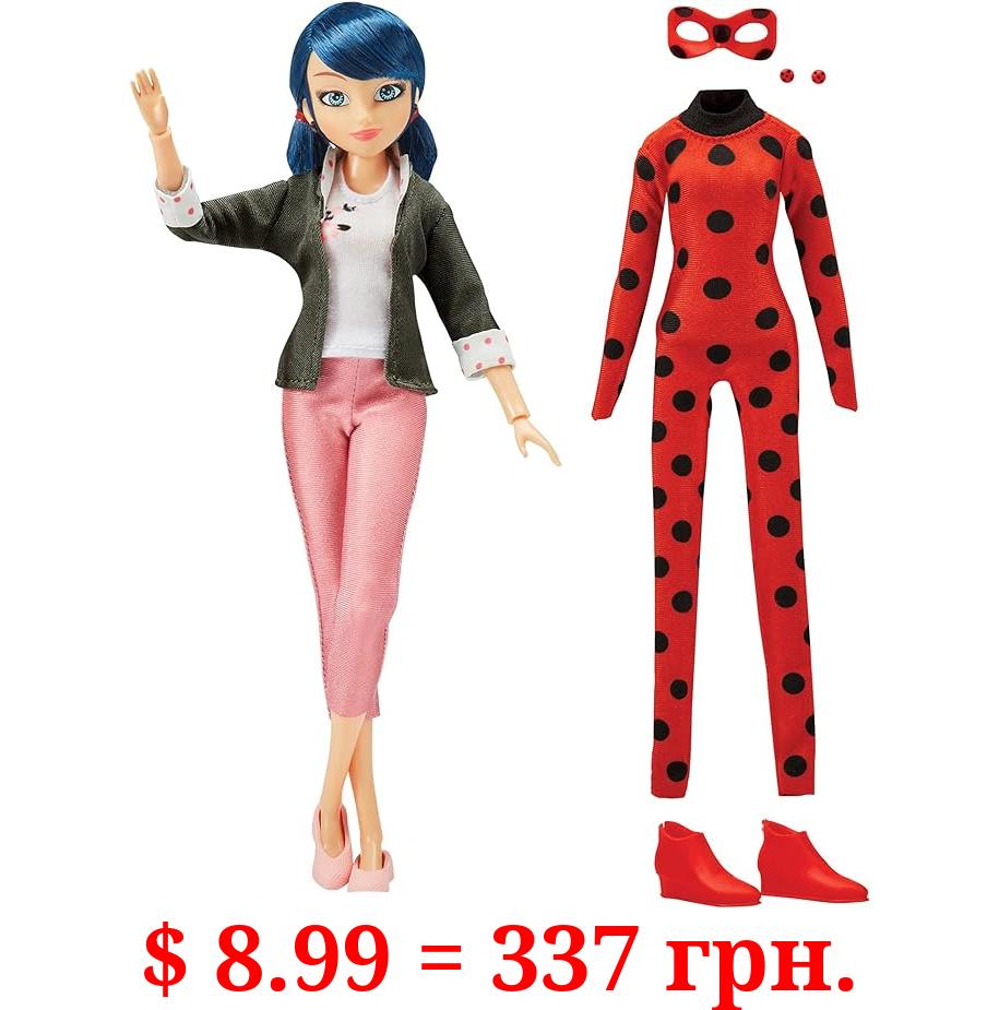 Miraculous Cat Ladybug Superhero Secret Marinette with Ladybug Fashion Outfit by Playmates Toys