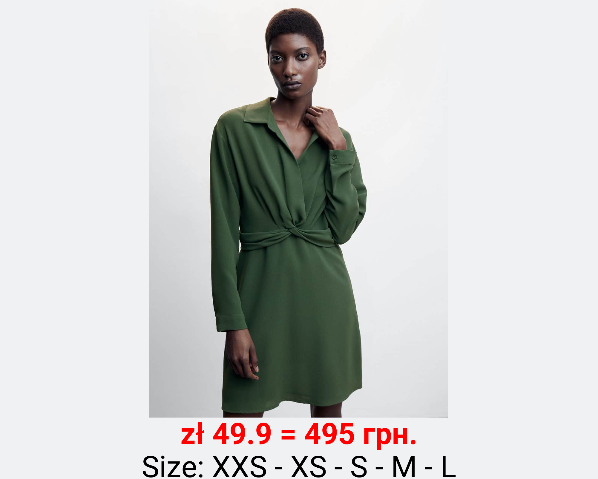 Vestido camisero detalle nudo