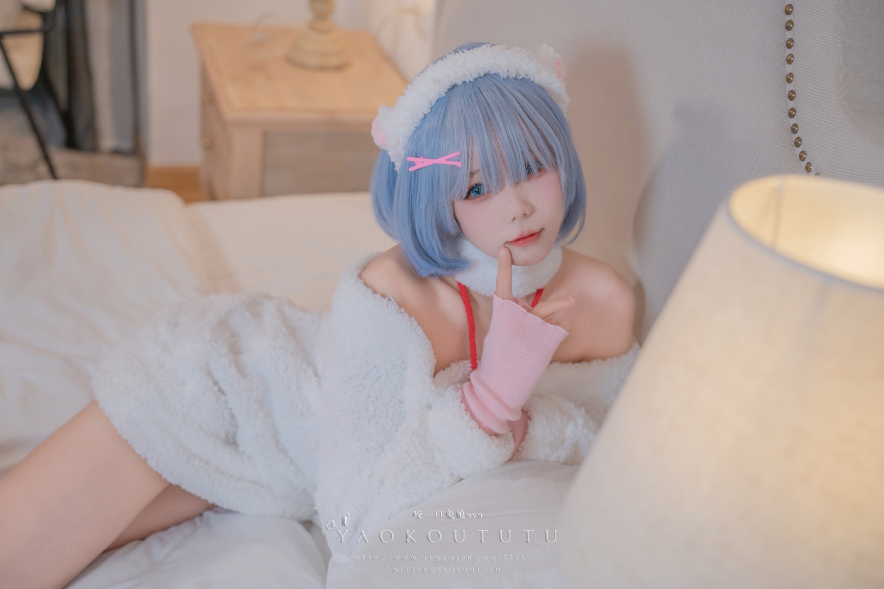 Cosplay 黏黏团子兔 T3特典 蕾姆咩咩 6
