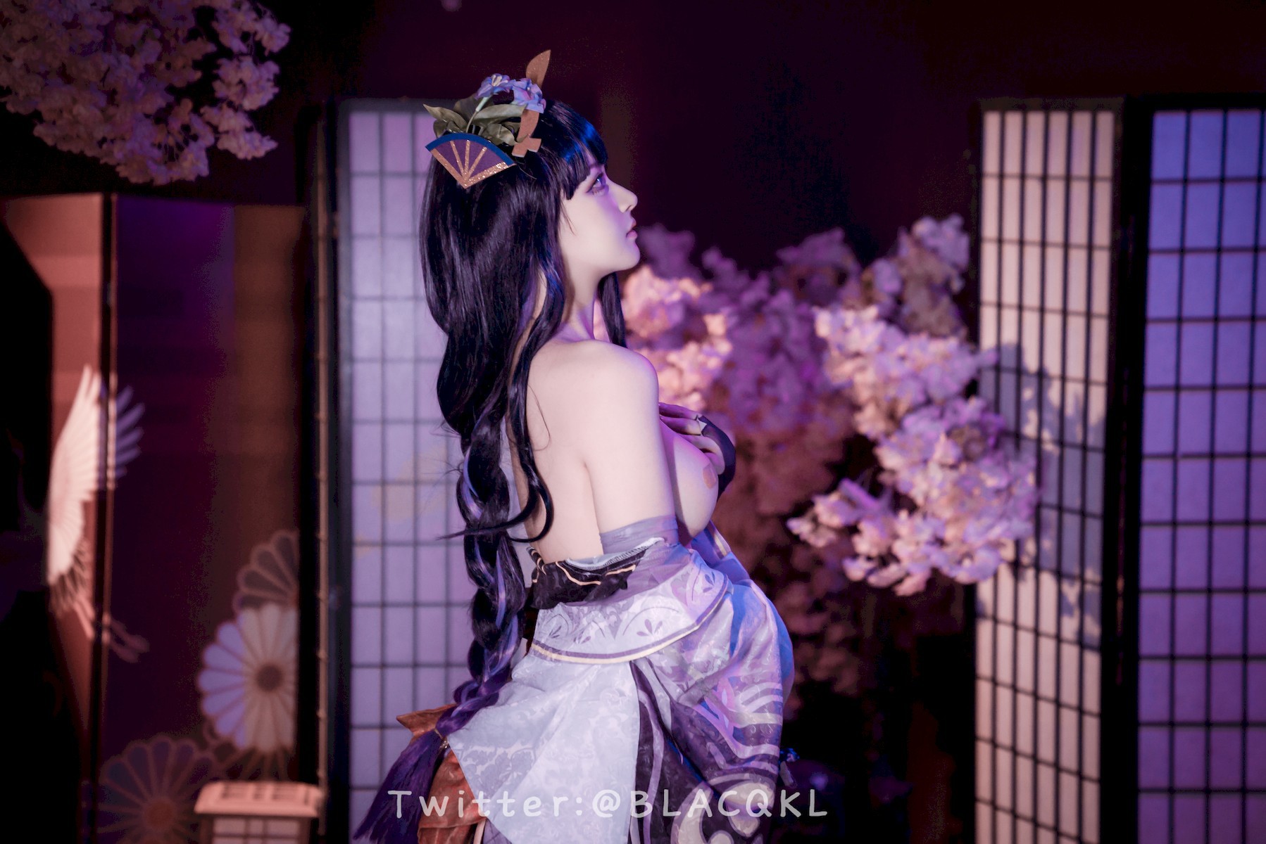 Cosplay 白莉愛吃巧克力 雷電將軍 44