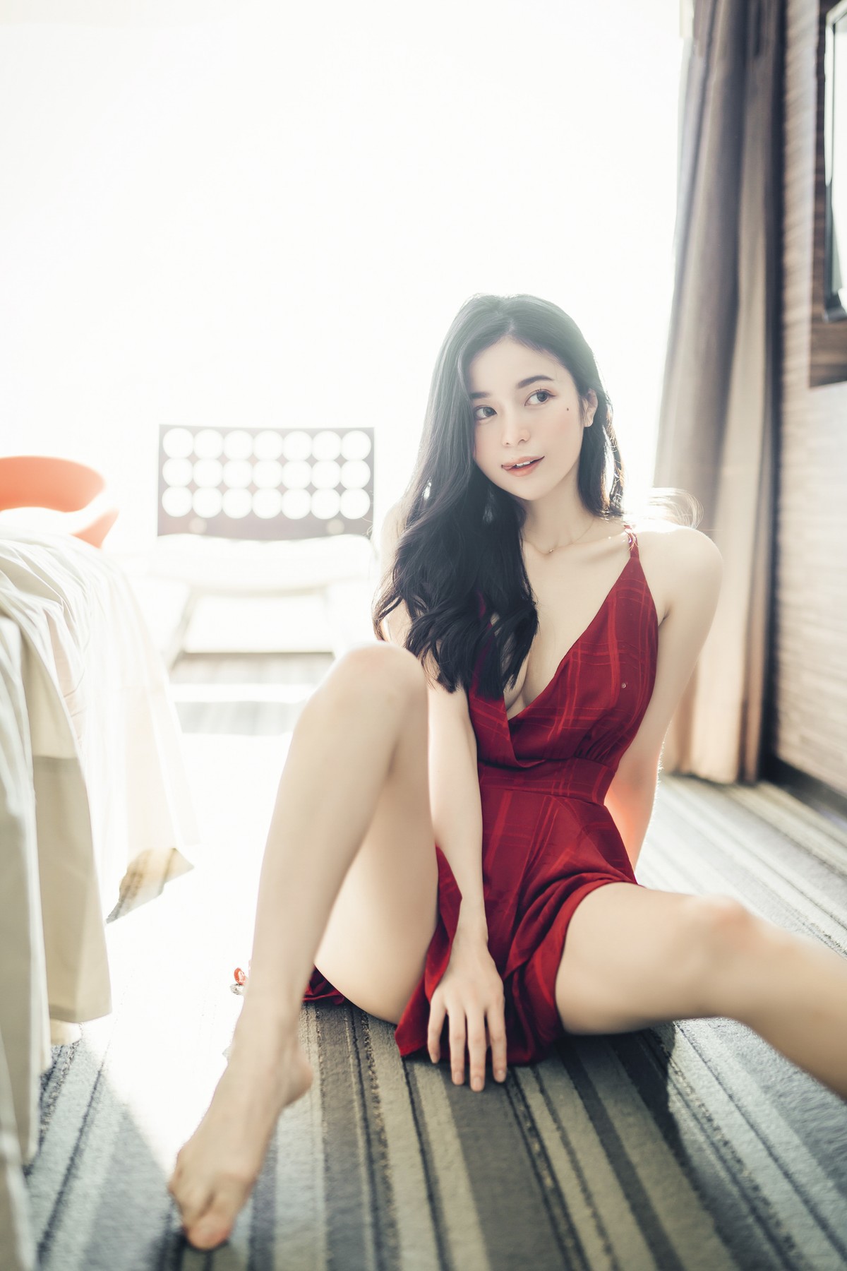 JVID精品 🔞仙仙辰 透明罩衫 透明駱駝蹄內褲 濕潤黑絲 我的女友 這次有點色😈有點甜 Set.01 3