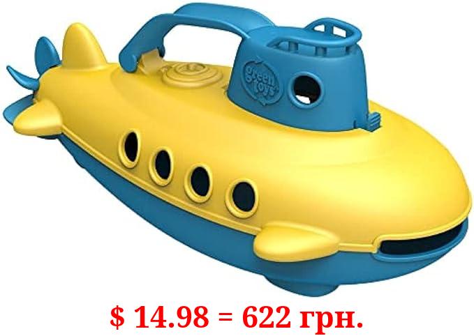 Green Toys Submarine - BPA, Phthalate Free Blue Watercraft with Spinning Rear Propeller Made from Recycled Materials. Safe Toys for Toddlers