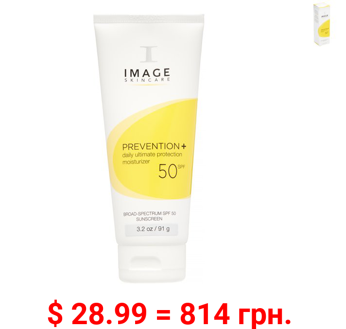 ($44 Value) IMAGE Skincare Prevention+ Daily Ultimate Protection Moisturizer Sunscreen, SPF 50, 3.2 Oz