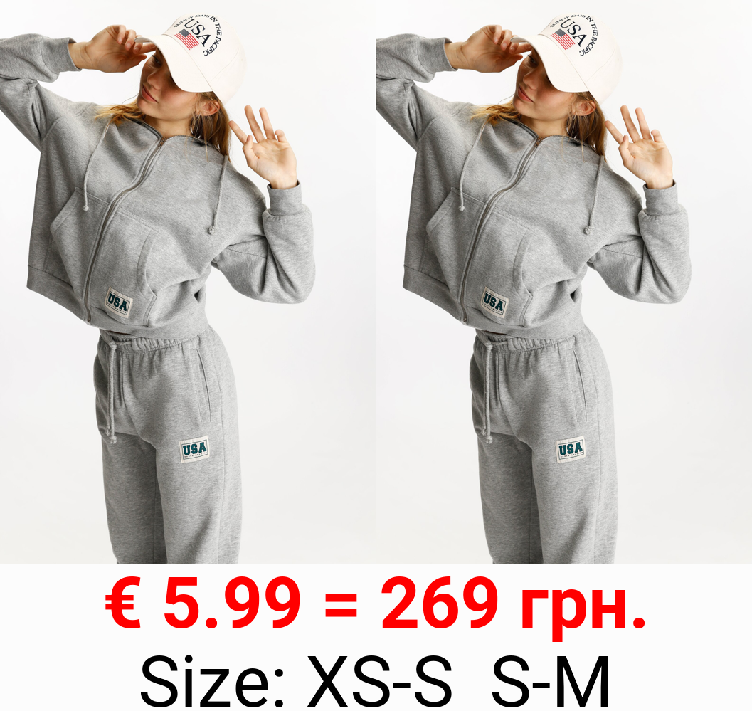 Oversize plush hooded jacket