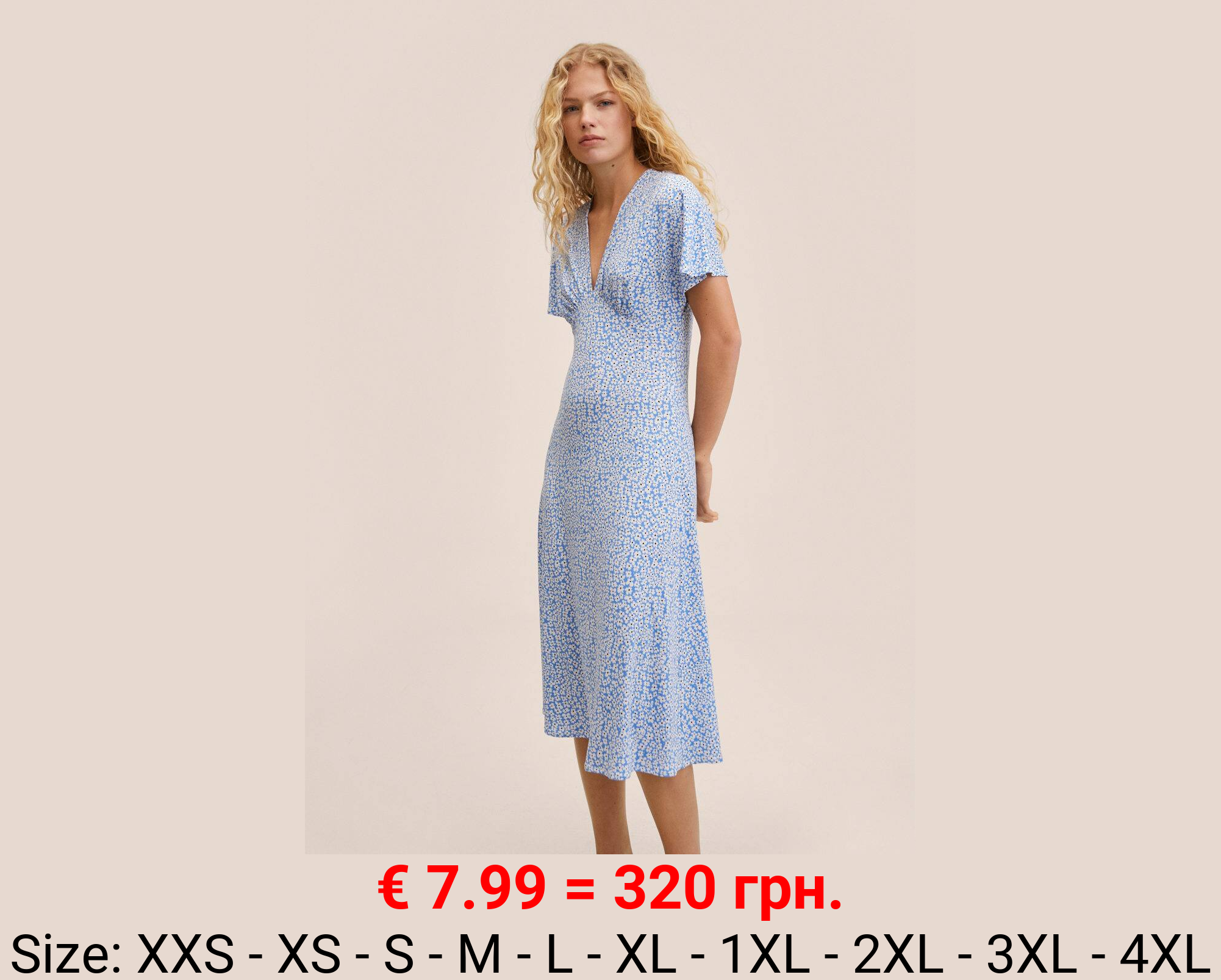 Vestido estampado midi