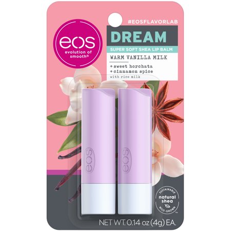 eos flavorlab Lip Balm Stick - Dream | Warm Vanilla Milk | 0.14 oz | 2 count