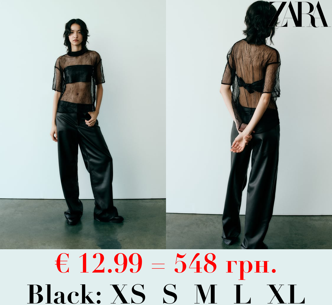 FAUX LEATHER TROUSERS