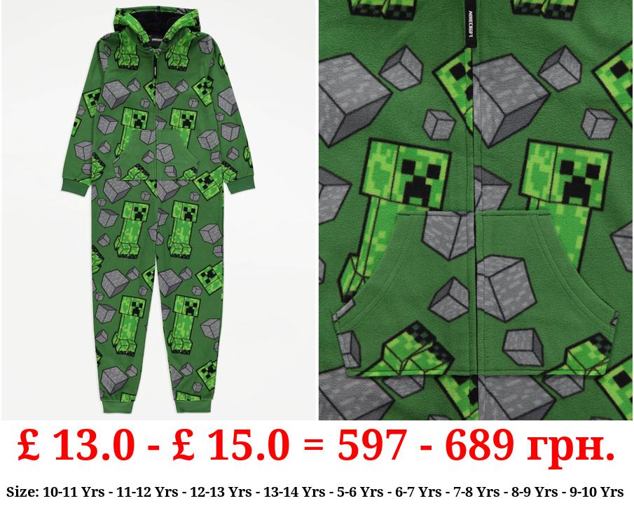 Minecraft Green Fleece Onesie