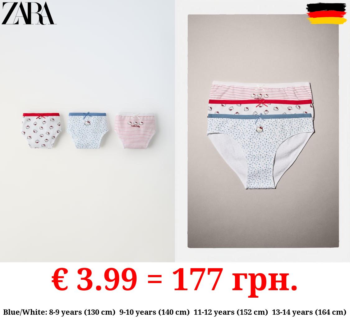 6-14 YEARS/ PACK OF THREE HELLO KITTY © 50TH ANNIVERSARY BRIEFS