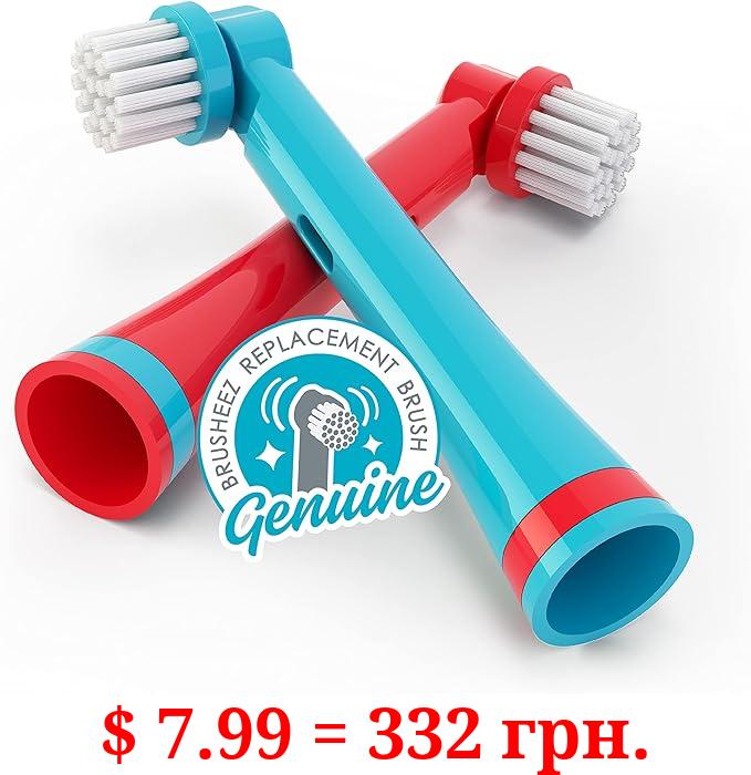 Brusheez® Electronic Toothbrush Replacement Brush Heads 2 Pack (Pepper The Dinosaur)