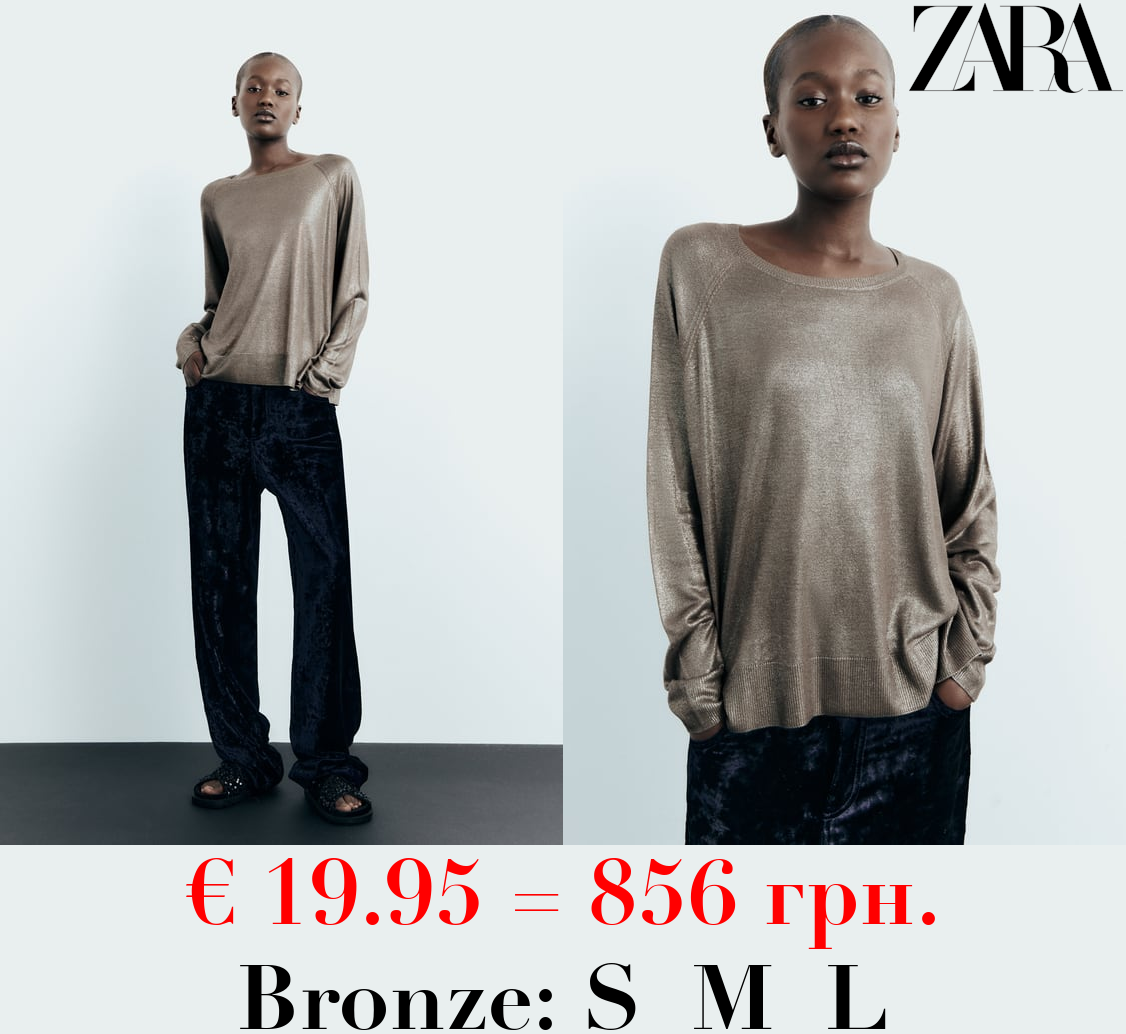 FINE KNIT FOIL SWEATER