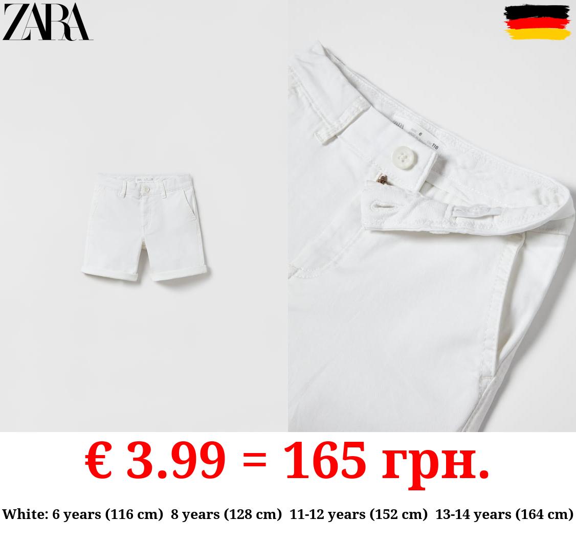 PLAIN CHINO BERMUDA SHORTS