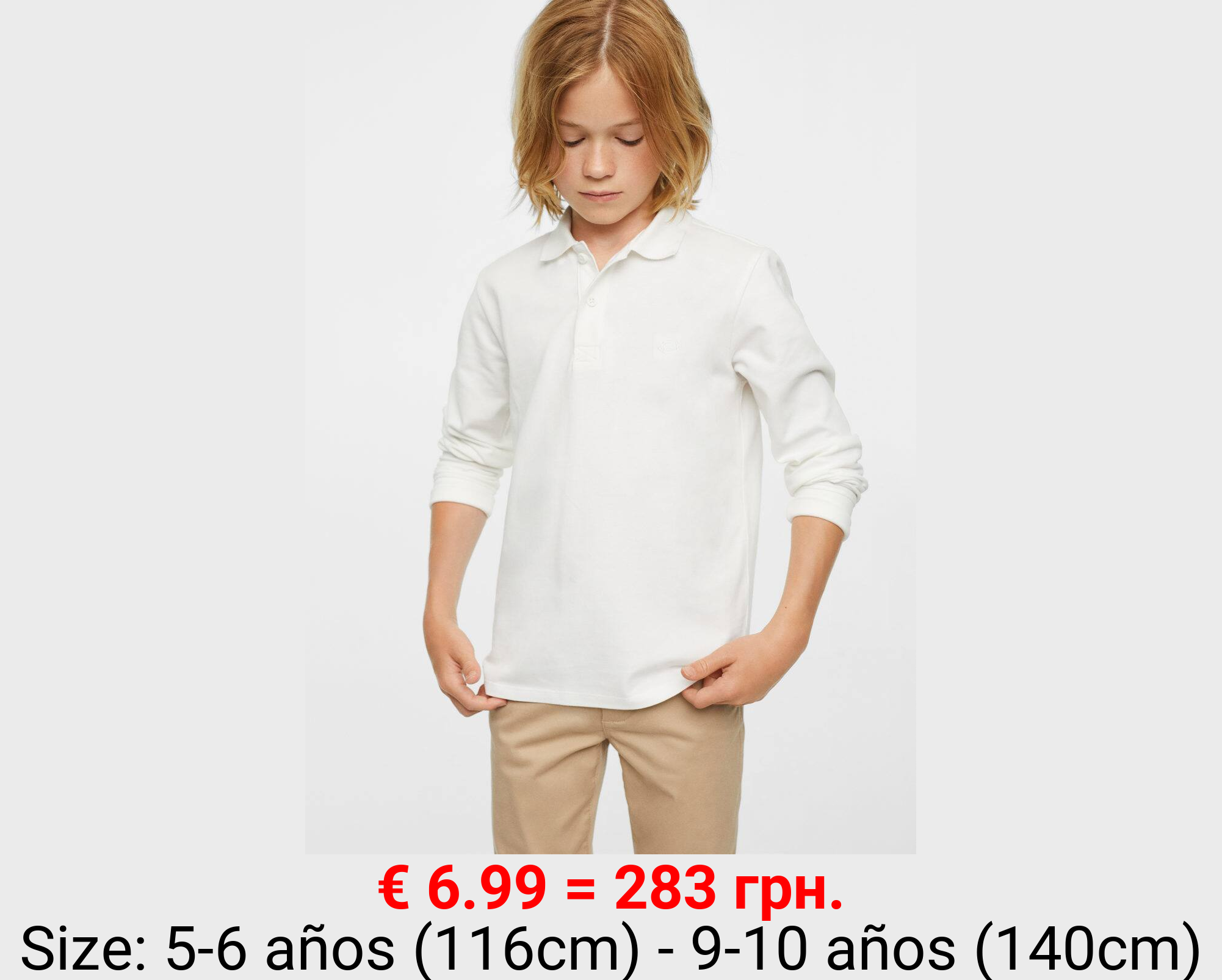 Polo algodón manga larga