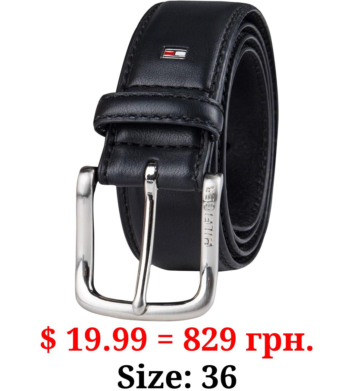 Tommy Hilfiger Men's Everyday Casual Jean Belt with Classic Harness Buckle