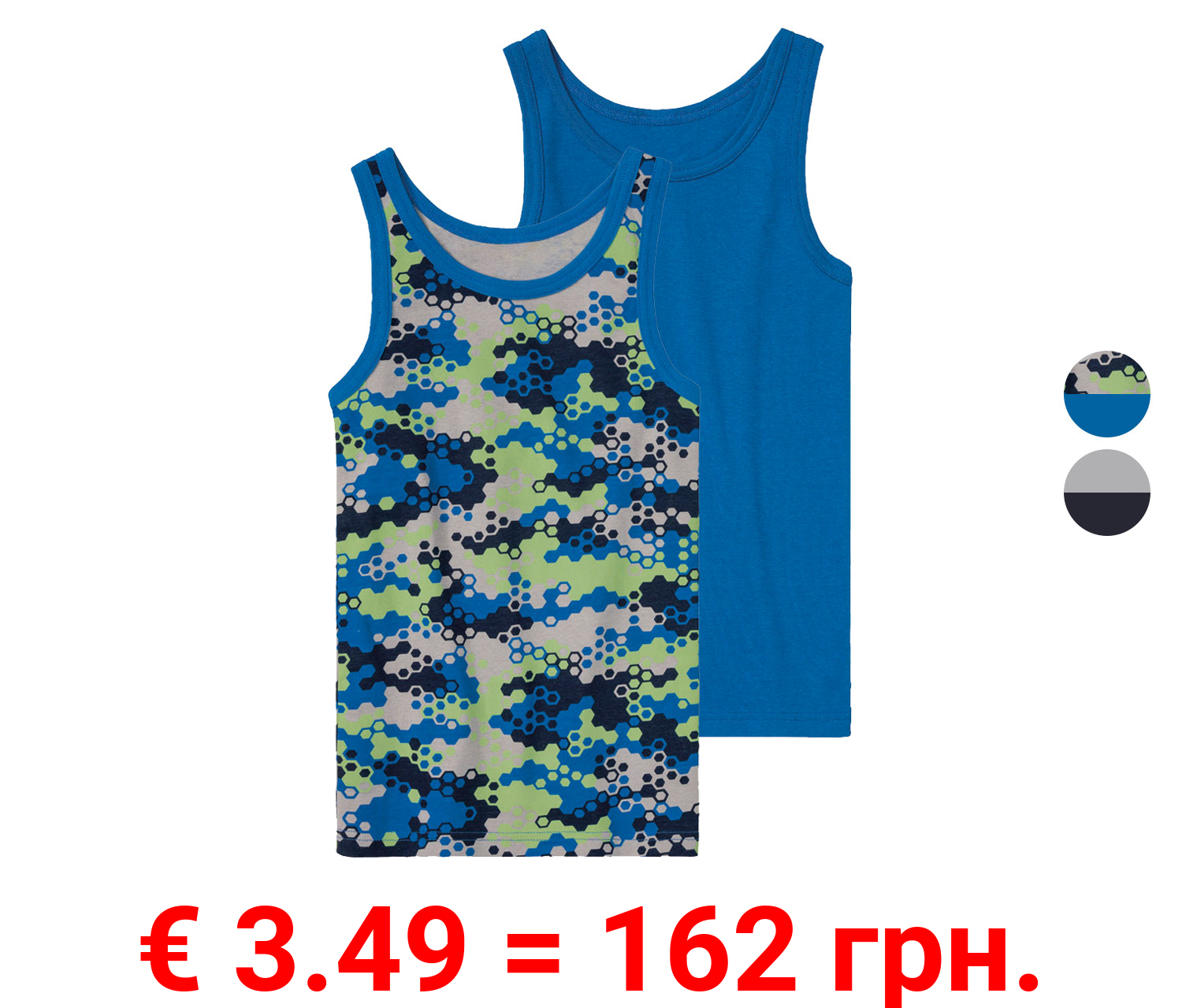 pepperts!® Kinder Jungen Unterhemden, 2 Stück, aus reiner Baumwolle