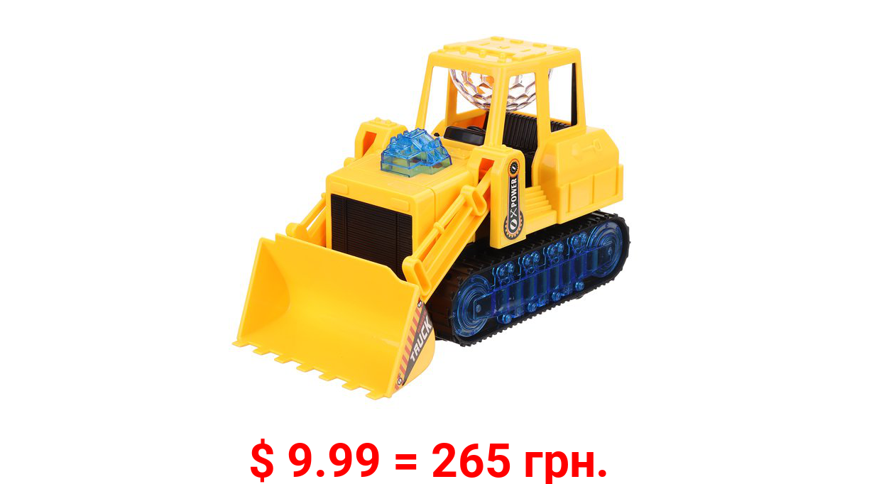 Electric Bulldozer Toy Car Construction Vehicle Gift For Kids Children LED Music Movable