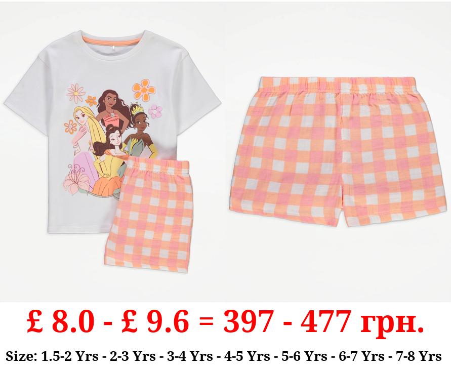Disney Princess Gingham Short Pyjamas