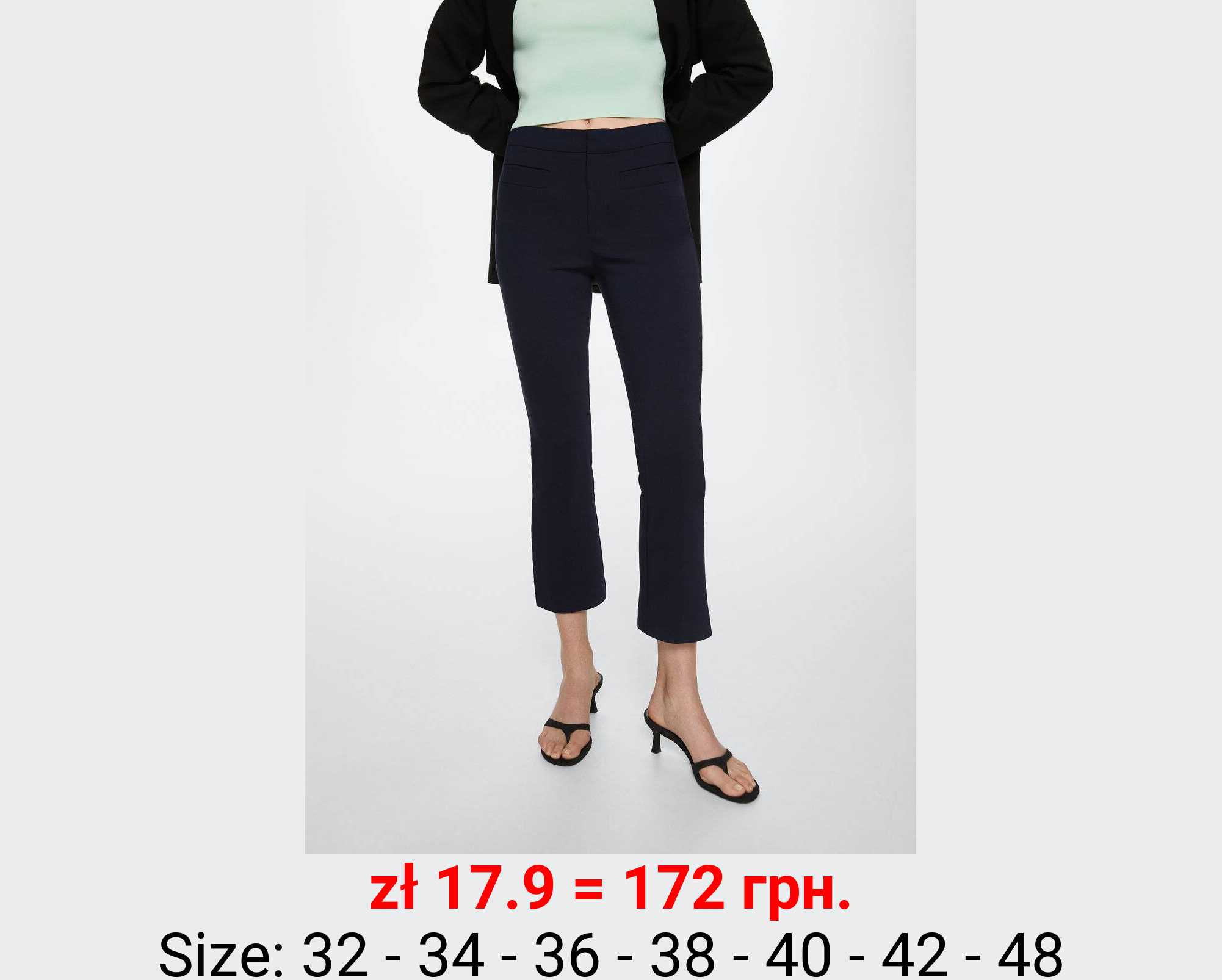 Pantalón flare crop