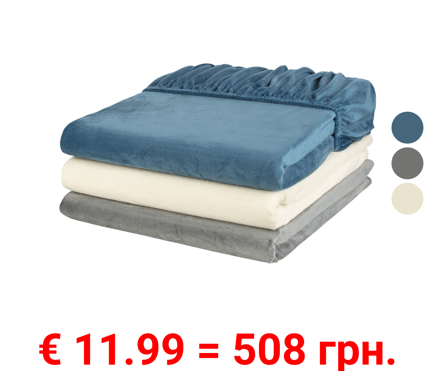 LIVARNO home Plüsch-Spannbettlaken, 140-160 x 200 cm