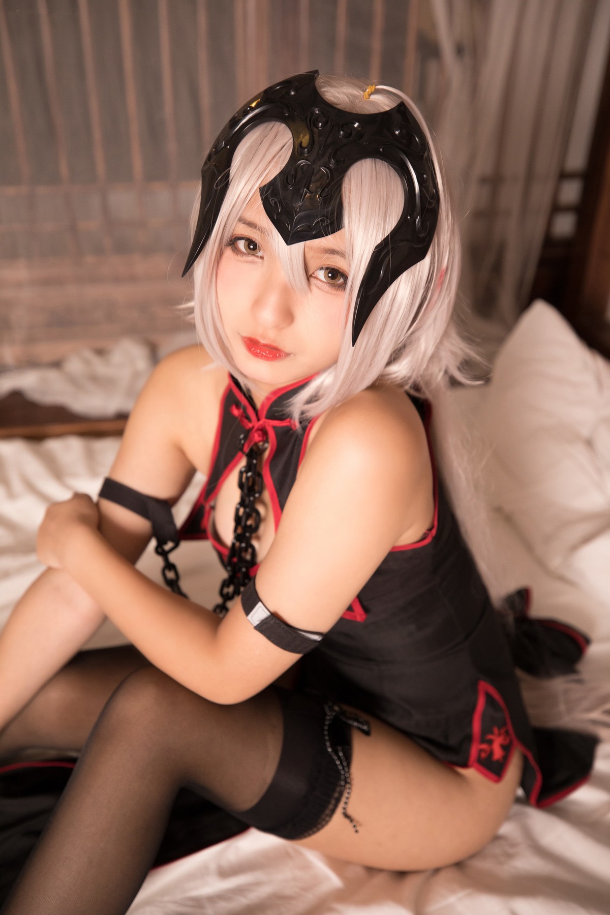 Cosplay 神楽坂真冬 电子相册-旗袍黑贞 Set.01 37
