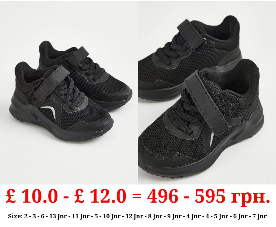 Black Mesh Sports Trainers