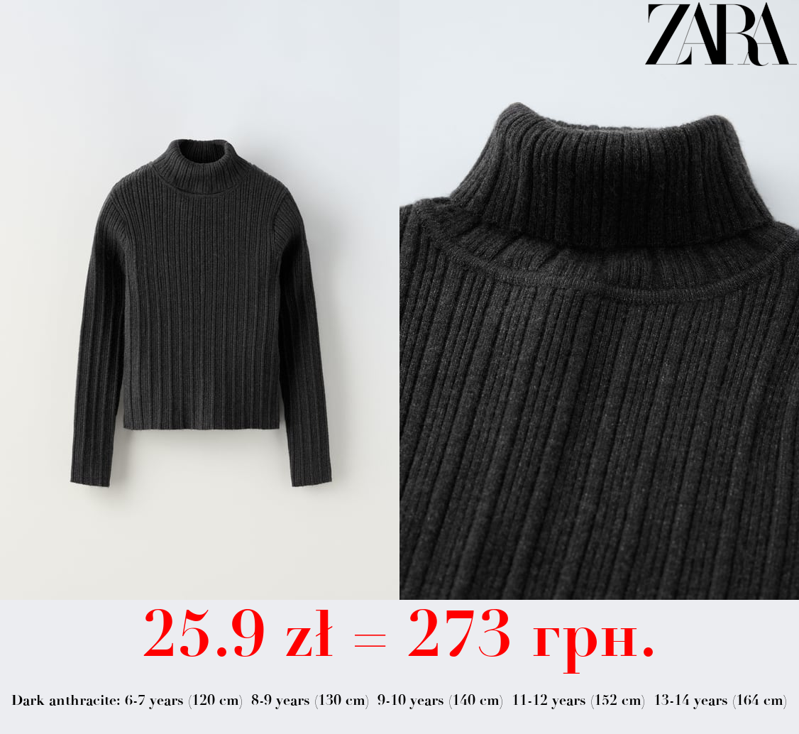 RIBBED TURTLENECK SWEATER