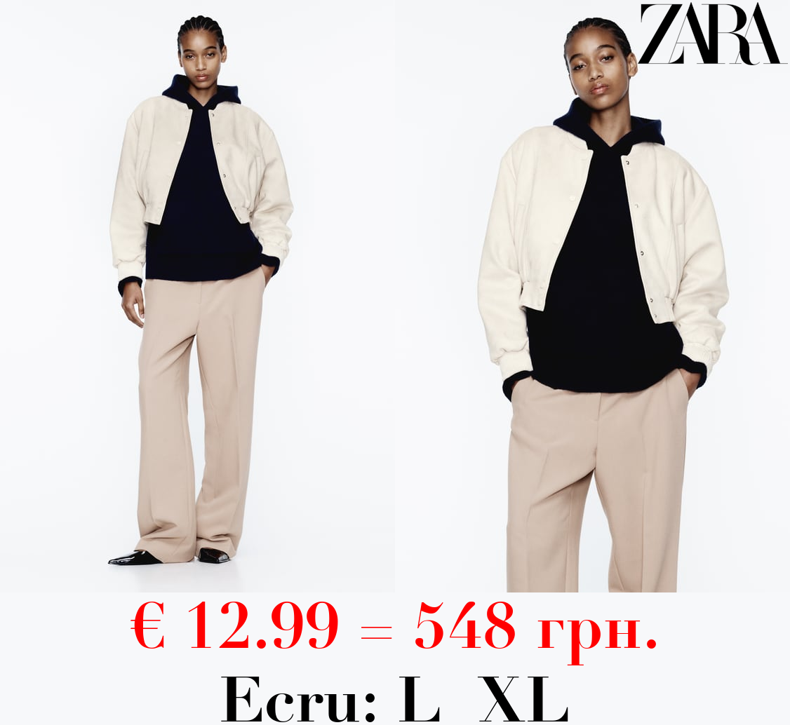 FAUX SUEDE BOMBER JACKET