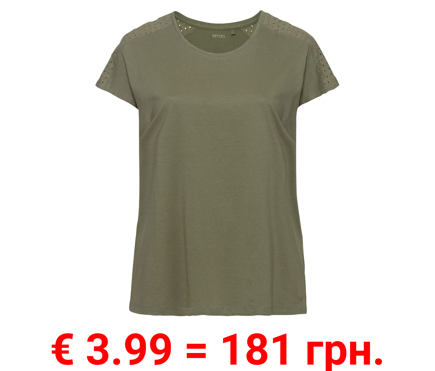 esmara® Damen T-Shirt, leger geschnitten, mit überschnittener Schulter