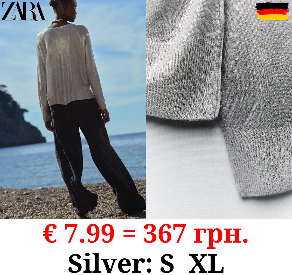 FINE KNIT FOIL SWEATER